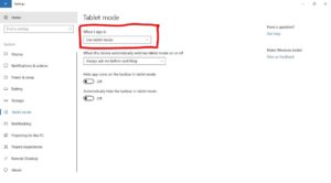 How to Enable Tablet Mode in Windows 10 OS