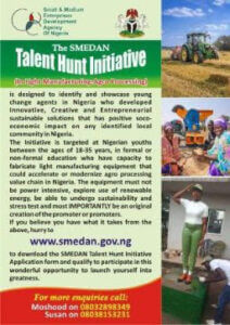 SMEDAN Talent Hunt Program 2021 - Apply Here