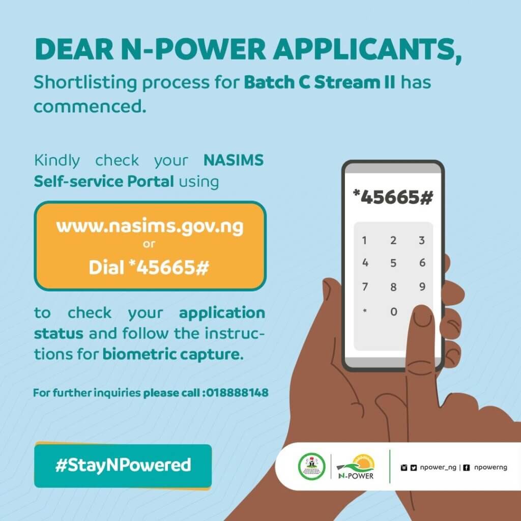 NASIMS Commences Shortlisting Process For Npower Batch C Stream 2