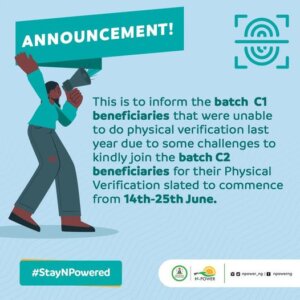 Npower: Batch C Stream 2 Physical Verification Only For Graduate Volunteers