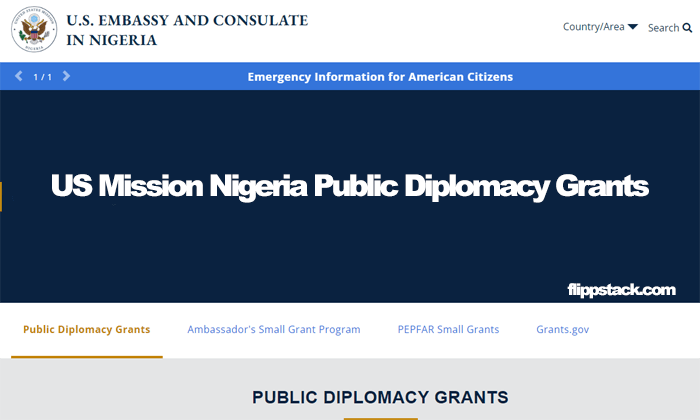 US Mission Nigeria Public Diplomacy Grants Program 2023