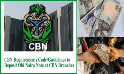 CBN Portal for Old Naira Deposit Application